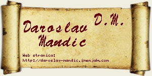 Daroslav Mandić vizit kartica